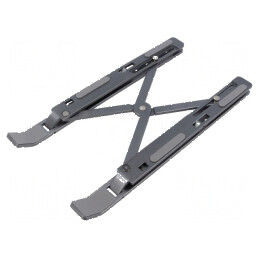 Suport pentru tabletă/laptop gri aluminiu, gumă pliabil: Stand pentru dispozitive mobile | Electronic-mag.ro | Componente Electronice