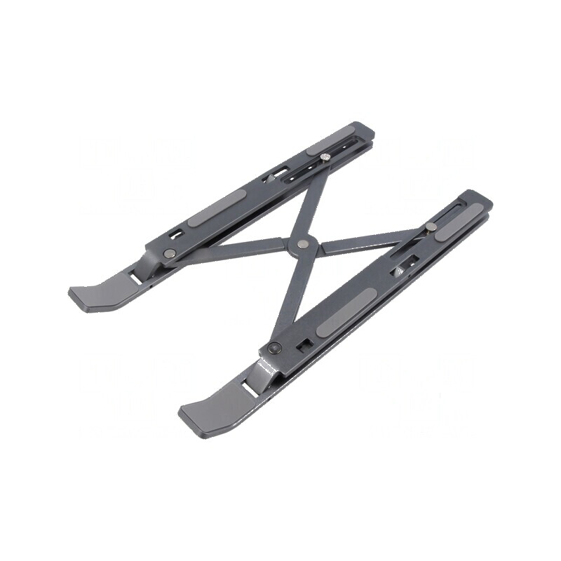 Suport pentru tabletă/laptop gri aluminiu, gumă pliabil: Stand pentru dispozitive mobile | Electronic-mag.ro | Componente Electronice