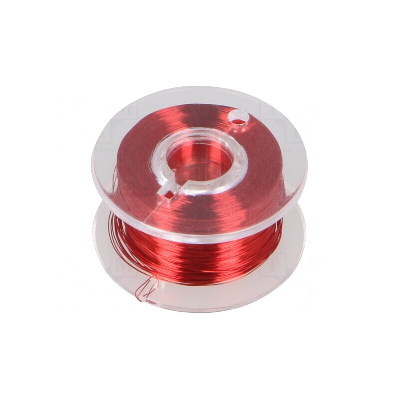 Sârmă de cupru argintată 0,1mm roșie - 100m | Electronic-mag.ro | Componente Electronice
