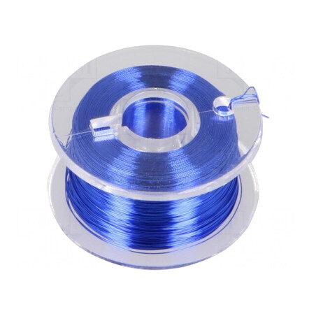 Sârmă de cupru argintată albastră 0,1mm - 100m | Electronic-mag.ro | Componente Electronice