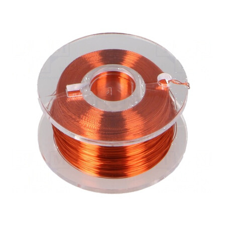 Sârmă de cupru argintată 0,1mm portocalie - 100m | Electronic-mag.ro | Componente Electronice