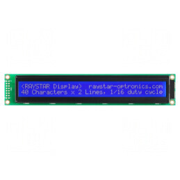 Afişaj LCD alfanumeric 40x2 cu LED albastru | Electronic-mag.ro | Componente Electronice