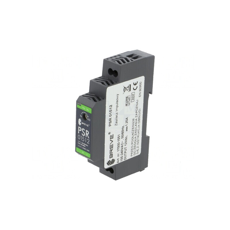 Alimentator pulsatoriu pentru şină DIN 15W 12VDC 1,25A IP20 | Electronic-mag.ro | Componente Electronice