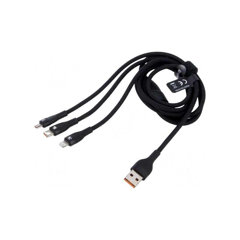 Cablu USB negru 1,2m | Electronic-mag.ro | Componente Electronice