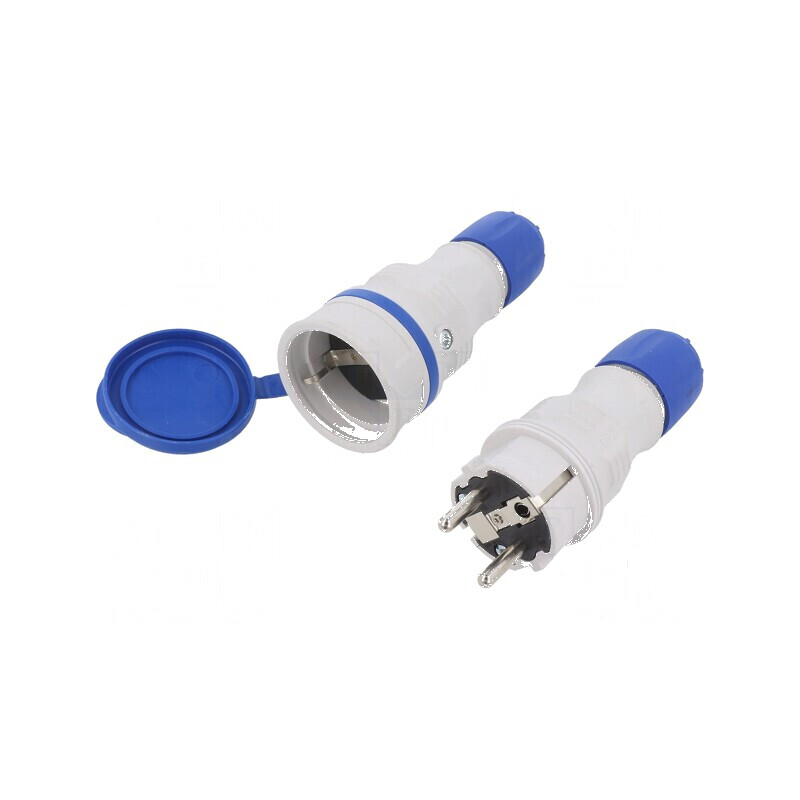Conector AC 2P PE 250VAC 16A | Electronic-mag.ro | Componente Electronice