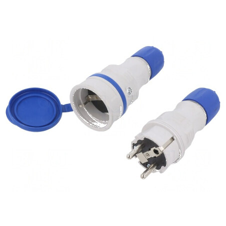 Conector AC 2P PE 250VAC 16A | Electronic-mag.ro | Componente Electronice