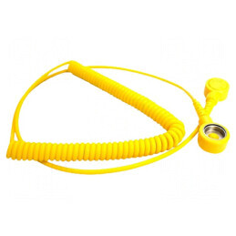Cablu de conexiune ESD spiralat galben 1,8m: Cablu spiralat galben 1,8m | Electronic-mag.ro | Componente Electronice
