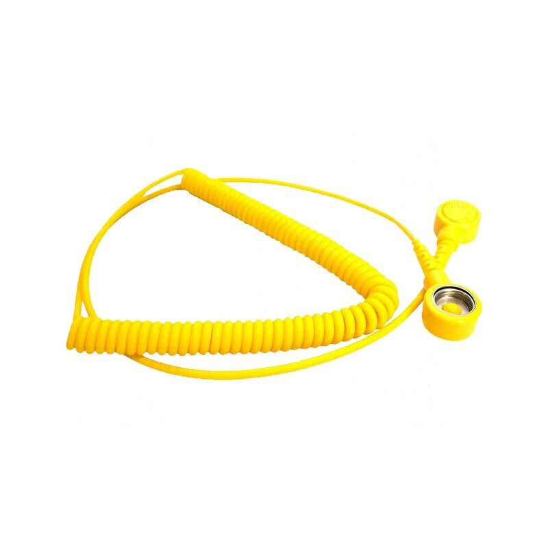 Cablu de conexiune ESD spiralat galben 1,8m: Cablu spiralat galben 1,8m | Electronic-mag.ro | Componente Electronice