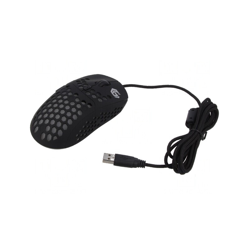 Mouse optic negru USB A 1,8m 6 butoane | Electronic-mag.ro | Componente Electronice