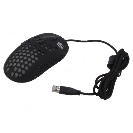 Mouse optic negru USB A 1,8m 6 butoane | Electronic-mag.ro | Componente Electronice