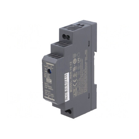 Alimentator pulsatoriu pentru şină DIN 15W 12VDC 1,25A - OUT: 1 - Alimentator pulsatoriu DIN 15W 12V 1,25A | Electronic-mag.ro | Componente Electronice