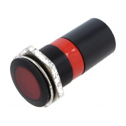 Lampă de control LED roșie Ø22mm IP67 plată | Electronic-mag.ro | Componente Electronice
