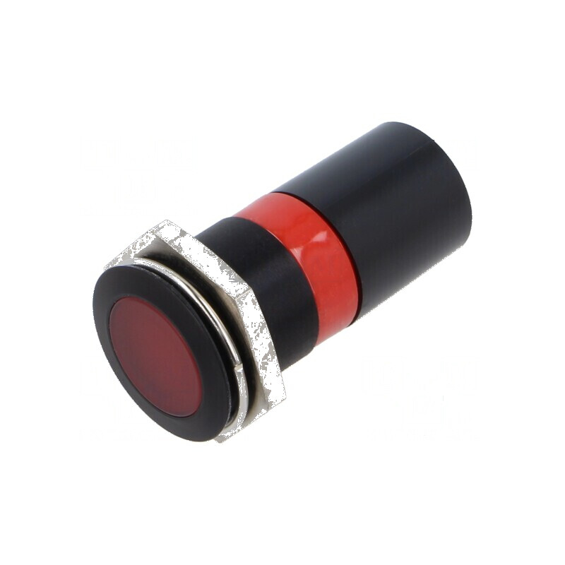 Lampă de control LED roșie Ø22mm IP67 plată | Electronic-mag.ro | Componente Electronice