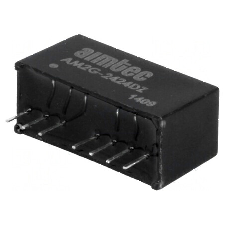 Convertor DC/DC 2W 18-36V la 24VDC si -24VDC SIP8 | Electronic-mag.ro | Componente Electronice