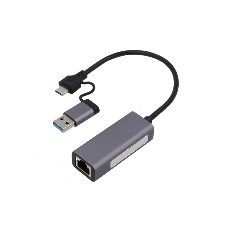 Adaptor rețea USB 3.1 Gigabit Ethernet Grey | Electronic-mag.ro | Componente Electronice
