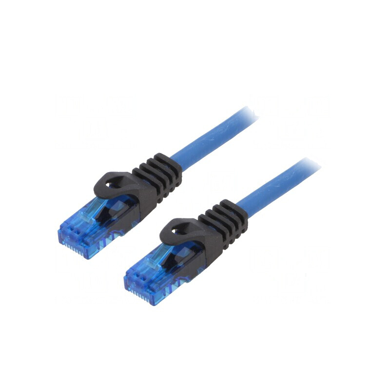 Patch cord U/UTP 6a sârmă Cu albastru 10m - Cablu de rețea Ethernet 10 metri | Electronic-mag.ro | Componente Electronice