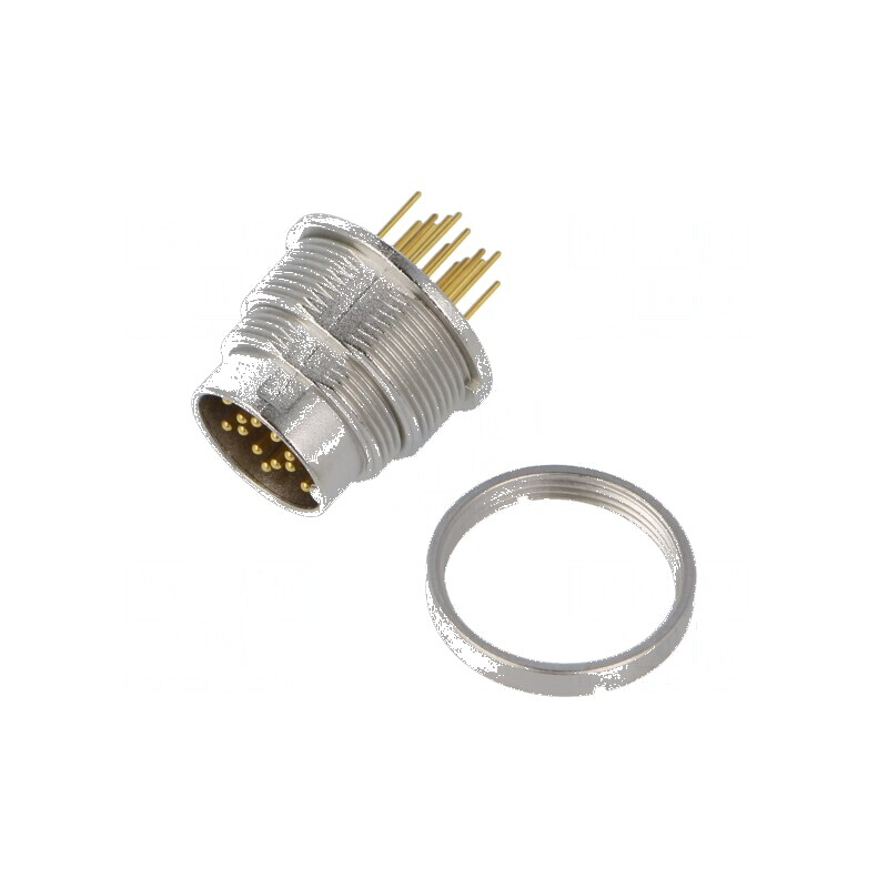 Conector M16 soclu tată THT PIN 14 3A 32V drept IP40 - Conector M16 PIN 14 3A 32V IP40 | Electronic-mag.ro | Componente Electronice