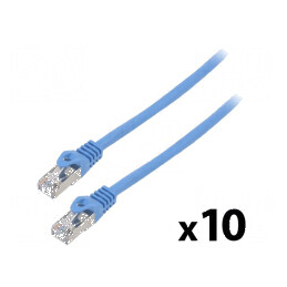 Patch cord F/UTP 6 litat CCA PVC albastru 3m 26AWG Fire: 8 | Electronic-mag.ro | Componente Electronice