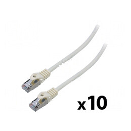 Cablu de rețea alb 3m - Patch cord F/UTP 6 litat 26AWG 10buc | Electronic-mag.ro | Componente Electronice