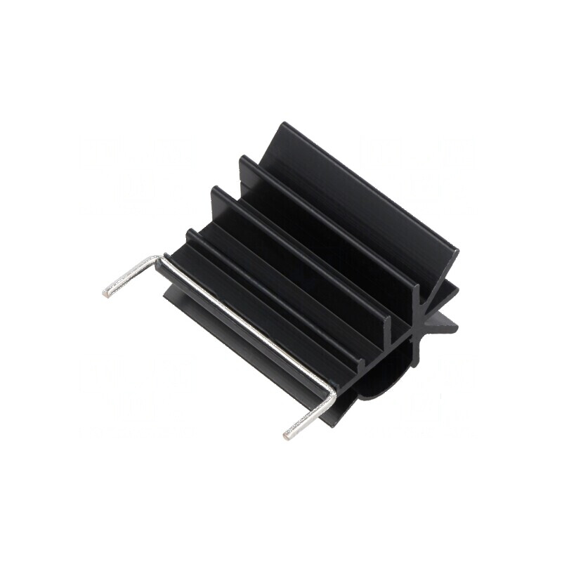 Radiator extrudat cu aripioare TO220 neagră - dimensiuni 35mm x 20mm | Electronic-mag.ro | Componente Electronice