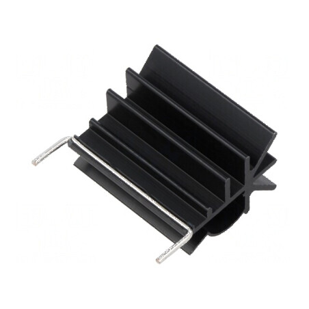 Radiator extrudat cu aripioare TO220 neagră - dimensiuni 35mm x 20mm | Electronic-mag.ro | Componente Electronice