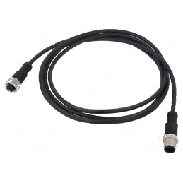 Cablu pentru senzori/automatizări PIN 5 M12-M12 0.5m mufă - Cablu Senzori Automatizări M12 5M | Electronic-mag.ro | Componente Electronice
