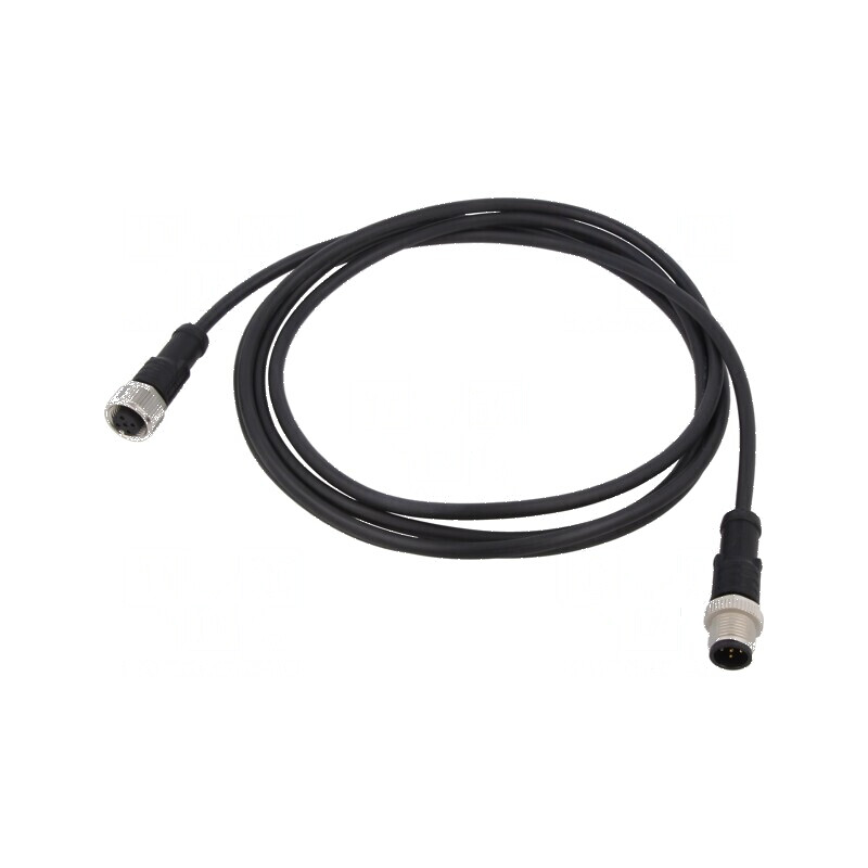 Cablu pentru senzori/automatizări PIN 5 M12-M12 0.5m mufă - Cablu Senzori Automatizări M12 5M | Electronic-mag.ro | Componente Electronice