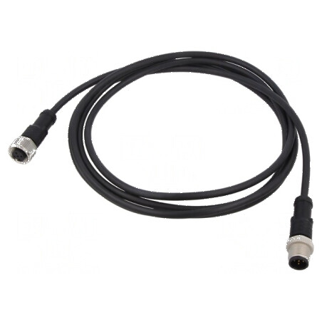 Cablu pentru senzori/automatizări PIN 5 M12-M12 0.5m mufă - Cablu Senzori Automatizări M12 5M | Electronic-mag.ro | Componente Electronice