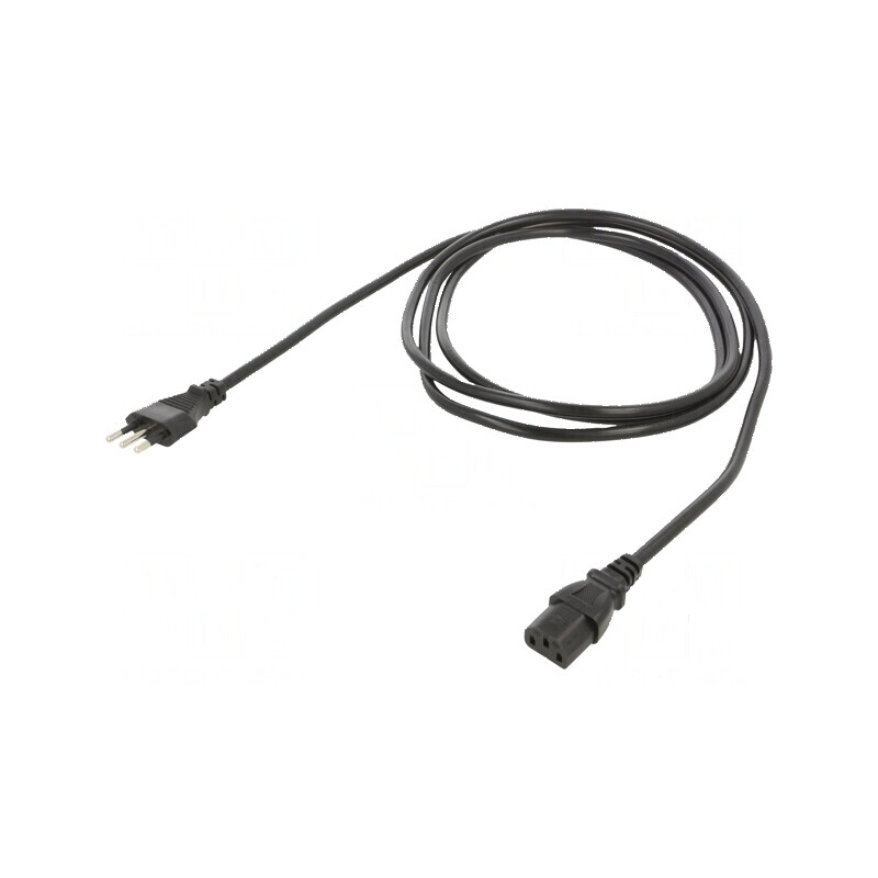 Cablu de alimentare negru 2,5 metri | Electronic-mag.ro | Componente Electronice