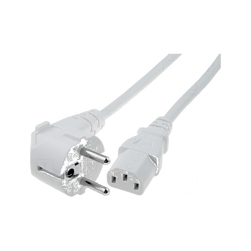 Cablu de alimentare cu mufă unghiulară - 3x1mm2 | Electronic-mag.ro | Componente Electronice