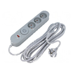 Prelungitor cu protecţie la supratensiune - 3 prize 10A | Electronic-mag.ro | Componente Electronice