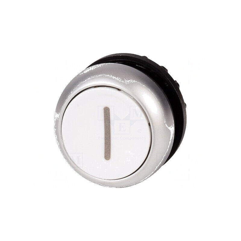 Comutator acţionat prin apăsare 22mm alb 2 pozitii | Electronic-mag.ro | Componente Electronice