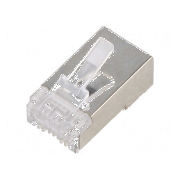 Conector RJ45 Cat 6 ecranat de trecere | Electronic-mag.ro | Componente Electronice