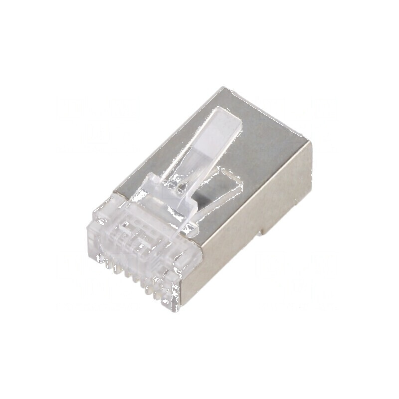 Conector RJ45 Cat 6 ecranat de trecere | Electronic-mag.ro | Componente Electronice