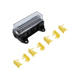 Cutie de siguranțe cu împingere pentru 7 conectori piste | Electronic-mag.ro | Componente Electronice