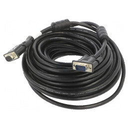 Cablu D-Sub 15pin HD 15m neagră | Electronic-mag.ro | Componente Electronice