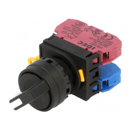 Comutator rotativ 22mm negru | Electronic-mag.ro | Componente Electronice