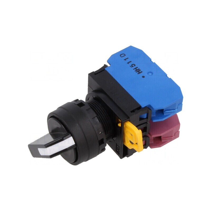 Comutator rotativ 22mm - Negru | Electronic-mag.ro | Componente Electronice