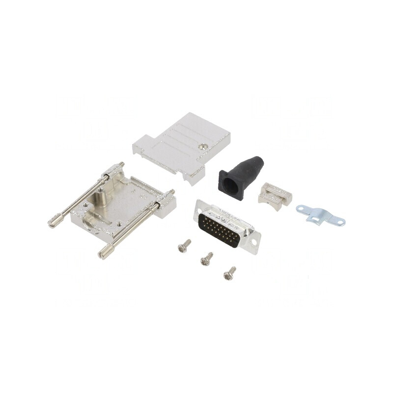 Adaptor D-Sub HD PIN: 26 tată drept lipire pe cablu - gold flash | Electronic-mag.ro | Componente Electronice