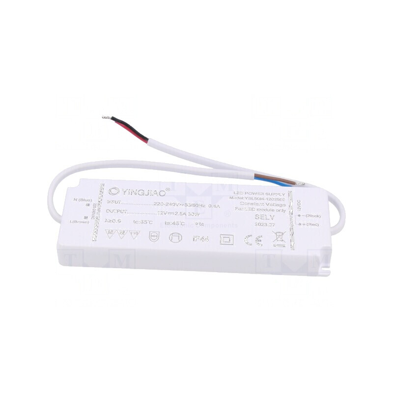 Alimentator LED 30W 12VDC 2,5A IP44 - Alimentator LED compact | Electronic-mag.ro | Componente Electronice