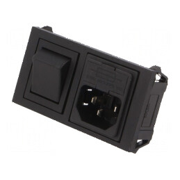 Conector AC soclu mamă 10A 250VAC | Electronic-mag.ro | Componente Electronice