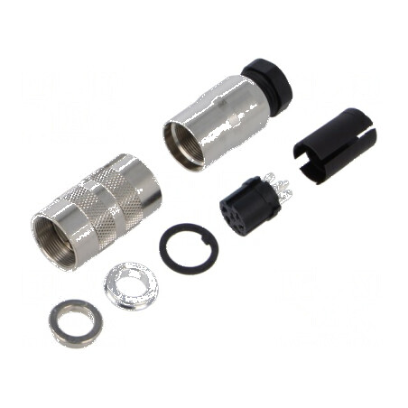 Conector M16 PIN 6 IP67 250V 5A Mamă Pe Cablu - Conector M16 PIN 6 IP67 250V 5A Mamă | Electronic-mag.ro | Componente Electronice