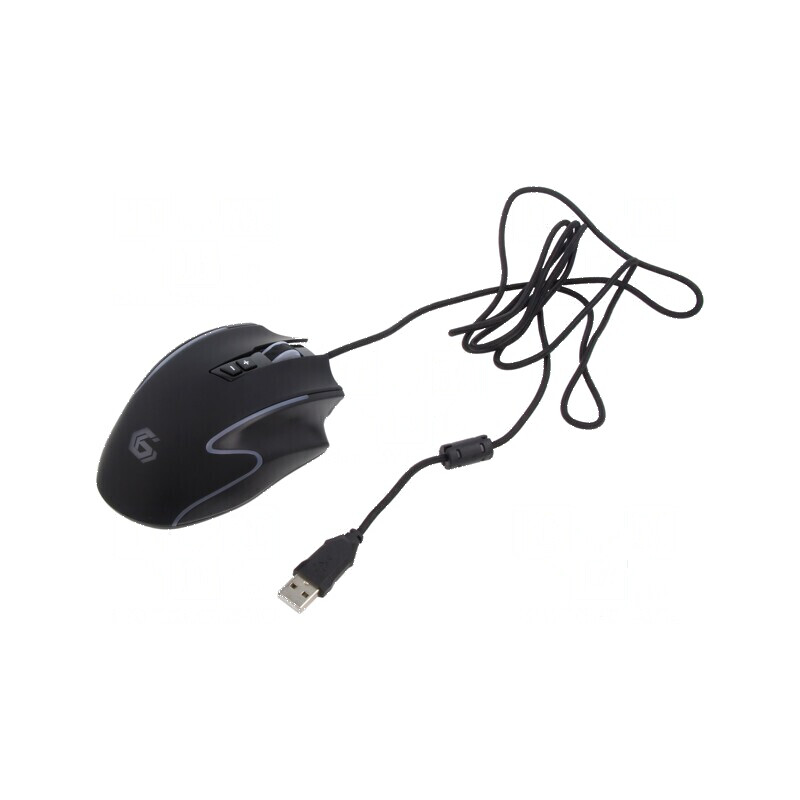 Mouse optic neagră USB A 8 butoane | Electronic-mag.ro | Componente Electronice