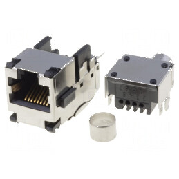 Conector RJ45 Cat 5e ecranat cu bornă IDC | Electronic-mag.ro | Componente Electronice