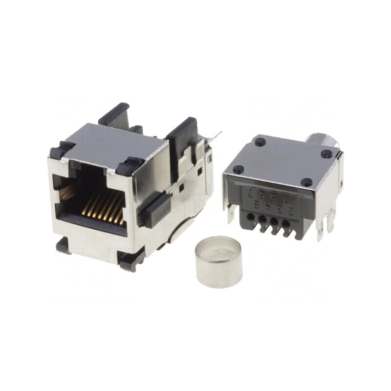 Conector RJ45 Cat 5e ecranat cu bornă IDC | Electronic-mag.ro | Componente Electronice