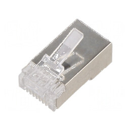 Conector RJ45 mufă Cat 6 ecranat 8p8c IDC | Electronic-mag.ro | Componente Electronice