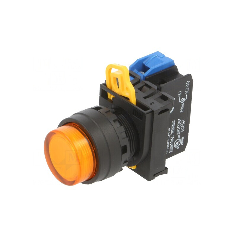 Comutator acţionat prin apăsare cu LED-uri 22mm - 2 NO | Electronic-mag.ro | Componente Electronice