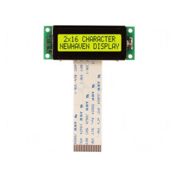 Afişaj LCD alfanumeric 16x2 galben-verde LED | Electronic-mag.ro | Componente Electronice