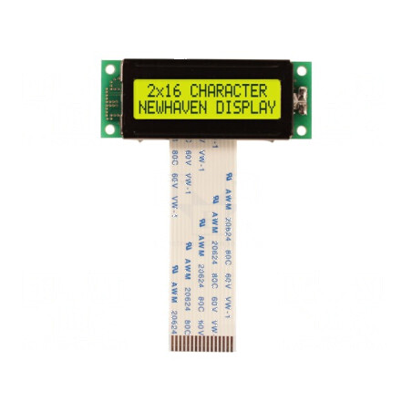 Afişaj LCD alfanumeric 16x2 galben-verde LED | Electronic-mag.ro | Componente Electronice