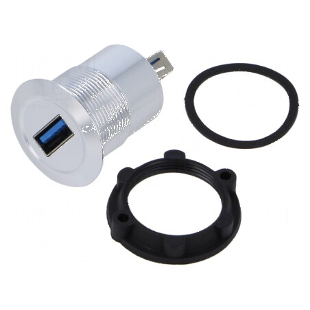 Adaptor USB A soclu, USB 3.0 Filet: M22 - Adaptor USB A soclu 3.0 | Electronic-mag.ro | Componente Electronice